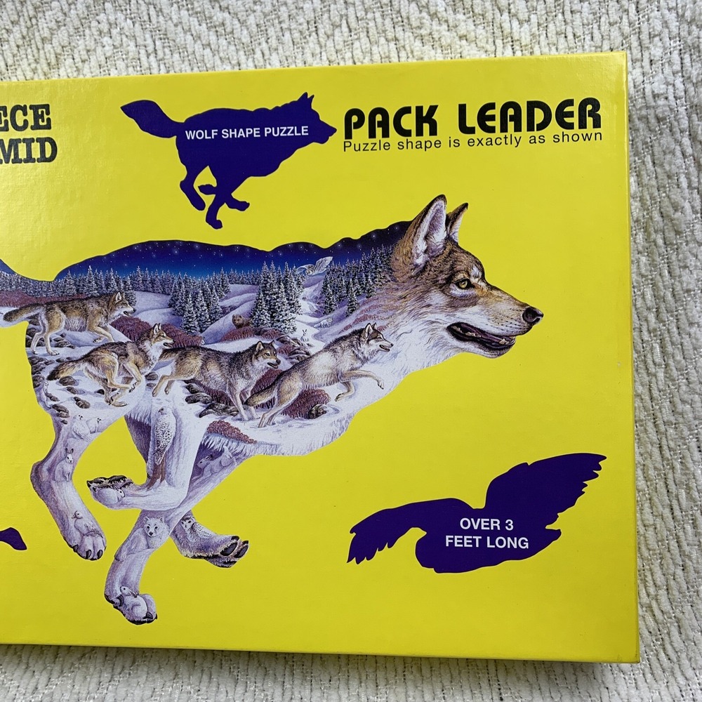 Sealed FX Schmid Pack Leader 1000 Piece Wolf Shape Puzzle 3 Foot Long New Sealed - Picture 4 of 12